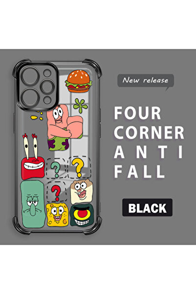 ucuc حافظة حماية من السيليكون الشفاف المتوافقة مع Redmi 12 4G، سبونج بوب