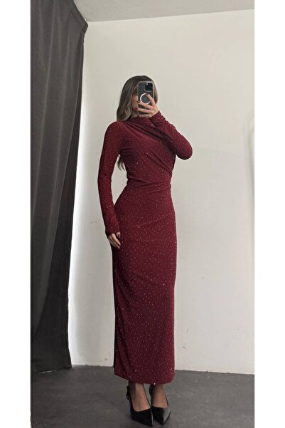 AKKEL BUTİK Taşlı Elbise