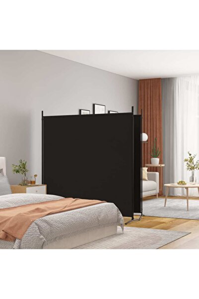 vidaxl 2-Panel Room Divider Black 348x180 cm Fabric