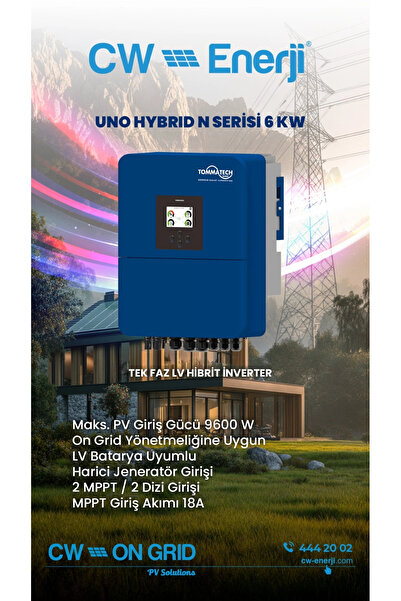 Tommatech Uno N Serisi 6kW LV Hibrit İnverter
