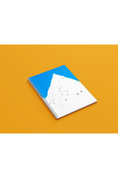 ARTHOUSECOLLECTIVE A4 Spiral Notebook - Unlined School Notebook - 80 Sheets / 160 Pages - Ski Poster Cover