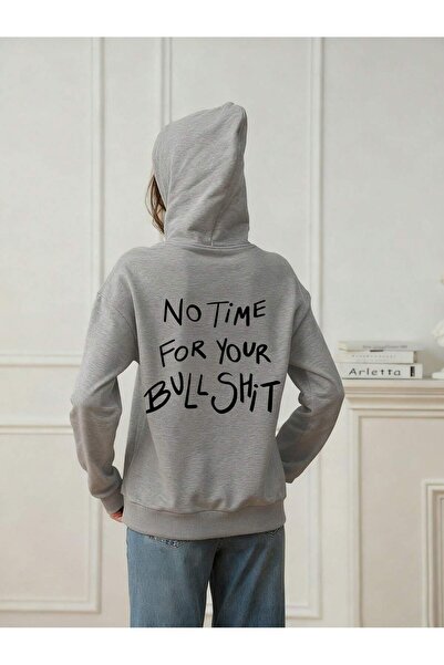 ZİYMO Φούτερ με κουκούλα πίσω με στάμπα