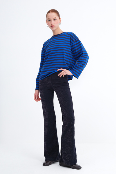 Addax Glitter Flared Pants Pn18030