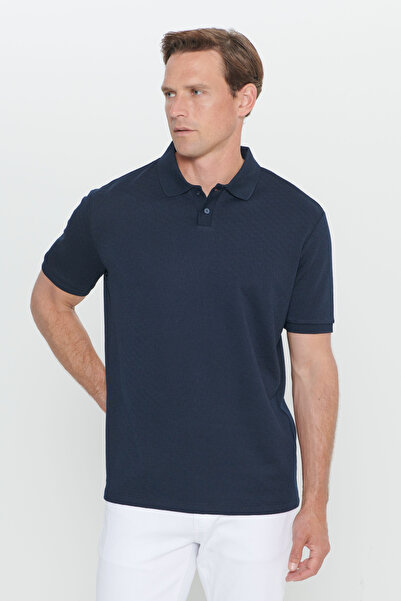 ALTINYILDIZ CLASSICS Tricou cu gât polo, albastru bleumarin, cu potrivire nor...