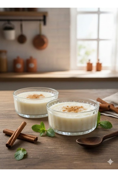 Real Mutfak CAM FIRIN SÜTLAÇ KASESSİ, MUHALLEBİ KASESİ 2Lİ