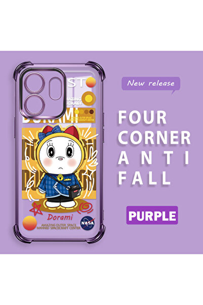 ucuc حافظة حماية شفافة من السيليكون متوافقة مع هاتف Infinix Hot 50i، تصميم دو...