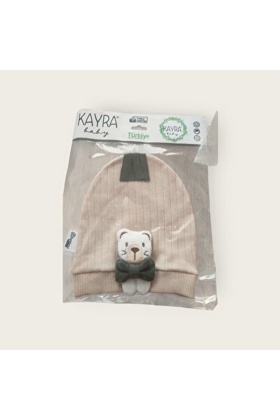 Kayra Combed Cotton Baby Boy Hat Single / Beige