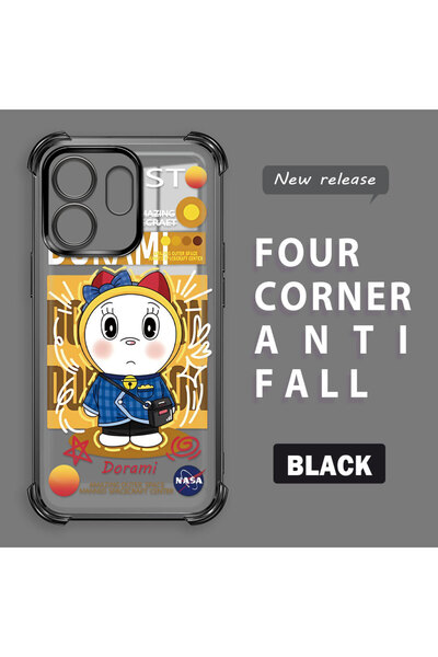 ucuc حافظة حماية شفافة من السيليكون متوافقة مع هاتف Infinix Hot 50i، تصميم دو...