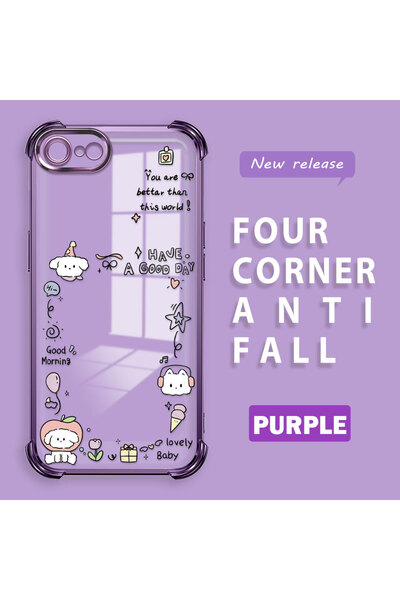 ucuc حافظة حماية من السيليكون الشفاف المتوافقة مع iPhone 7/8/SE 2020 2022 بنم...