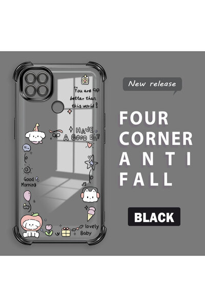 ucuc حافظة حماية من السيليكون الشفاف المتوافقة مع Redmi 9C، نمط إبداعي