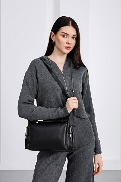 Shule Bags Geantă retro Barenia neagră