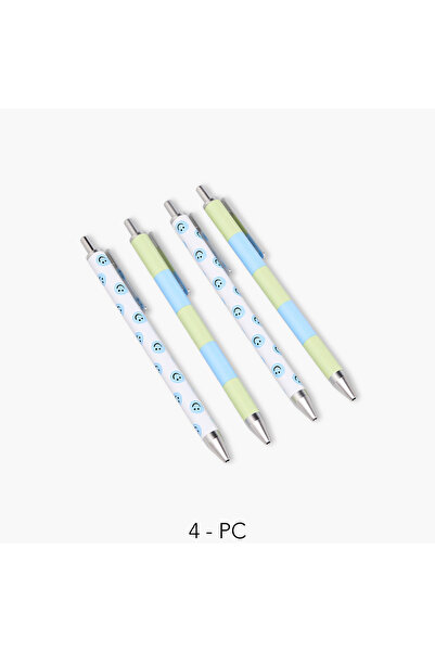 Lifestyle قلم حبر جاف بنقوش متنوعة - مجموعة من 4