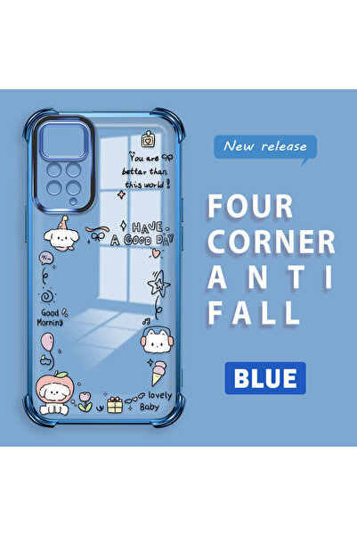 ucuc حافظة حماية من السيليكون الشفاف المتوافقة مع Redmi Note 11 Pro، نمط إبداعي