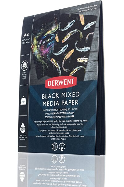 Derwent Professional drawing pad, A4, 12 sheets, 300 gsm, sketches, drawing a...