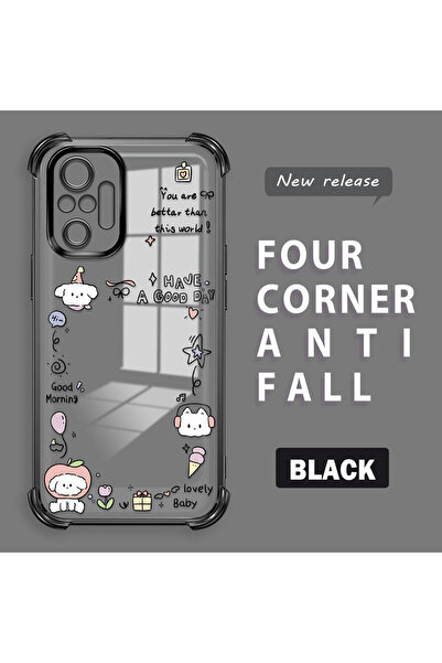 ucuc حافظة حماية من السيليكون الشفاف المتوافقة مع Redmi Note 10 Pro، نمط إبداعي