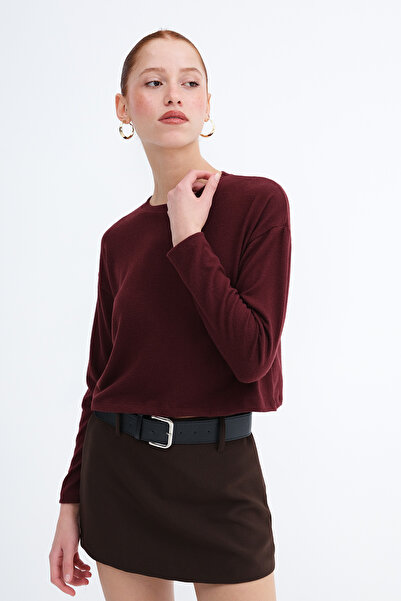 Addax Crew Neck Soft Textured Blouse B11244-İ2