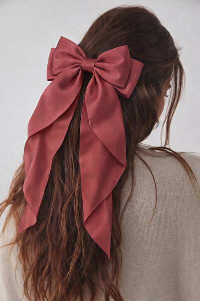 Katia&Bony Рожева автоматична сатинова шпилька з бантиком