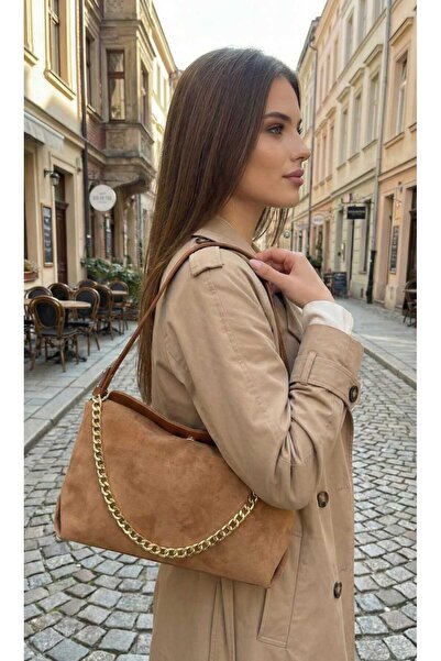 LAGRANZE Lagranzé Premium Chain Strap Nubuck Women's Shoulder Bag