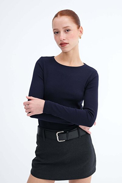 Addax بلوزة أساسية برقبة دائرية B12299