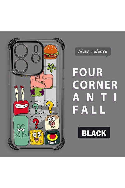 ucuc حافظة حماية من السيليكون الشفاف المتوافقة مع هاتف Redmi Note 14 4G، سبون...