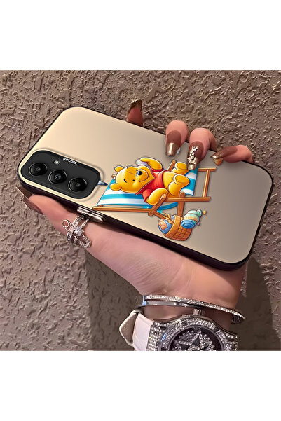 Hontinga حافظة صلبة رفيعة متوافقة مع كاميرا سامسونج جالاكسي A05S مع نمط دب لطيف