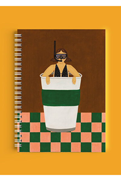 ARTHOUSECOLLECTIVE Caiet A4 cu spirală - Caiet de școală fără linii - 80 de c...