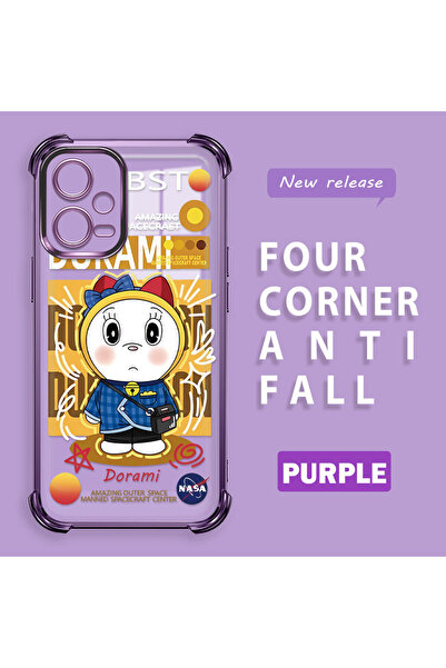 ucuc حافظة حماية من السيليكون الشفاف المتوافقة مع هاتف Poco X5 5G من Doraemon