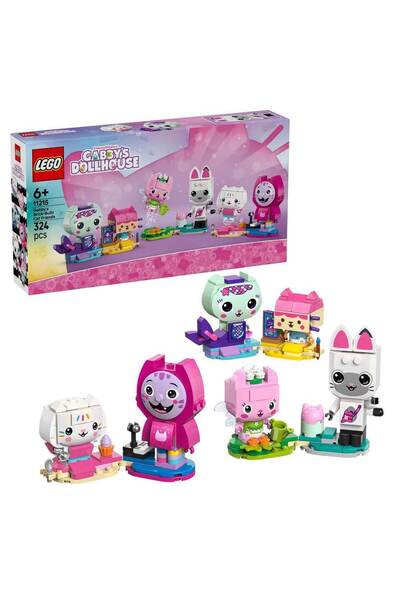 LEGO Gabbys Dollhouse Gabbynin Parçalarla İnşa Edilen Kedi Arkadaşları 11215