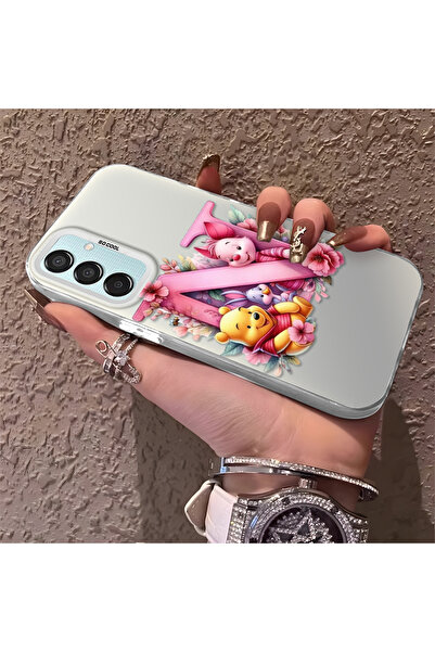 Hontinga حافظة صلبة رفيعة متوافقة مع كاميرا سامسونج جالاكسي M15 مع نمط دب لطيف