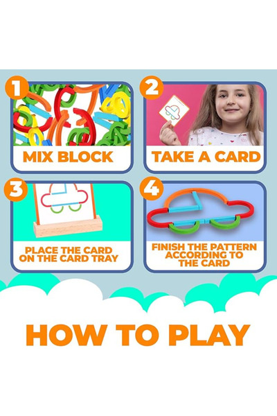 Kids Sticks and Rings Montessori Smart Sticks – Educational Toy for Toddlers 3+