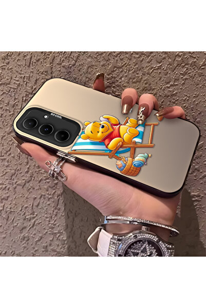 Hontinga حافظة صلبة رفيعة متوافقة مع كاميرا سامسونج جالاكسي A55 مع نمط دب لطيف