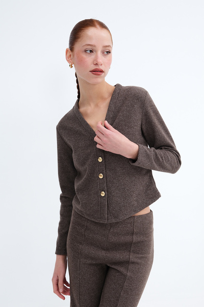 Addax Buttoned Knitwear Cardigan H4495