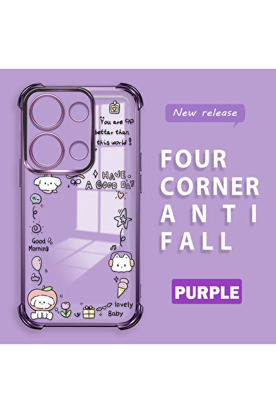 ucuc حافظة حماية من السيليكون الشفاف المتوافقة مع Redmi Note 13 Pro 4G بنمط إ...