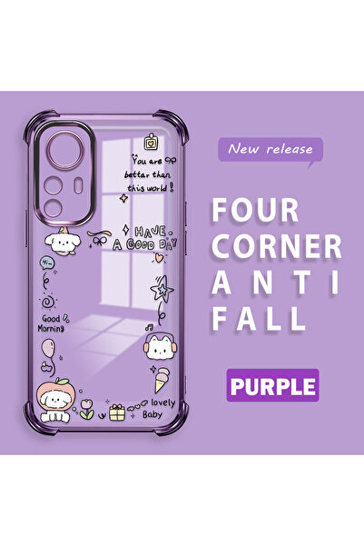 ucuc حافظة حماية من السيليكون الشفاف المتوافقة مع Mi 12T، نمط إبداعي