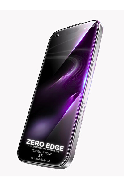 Evax واقي شاشة متوافق مع iPhone 16 من سلسلة Zero باللون الأسود بدون إطار يغطي...