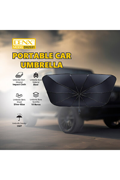 Primo Plus Denx DX2531 Portable Car Umbrella Sunshade
