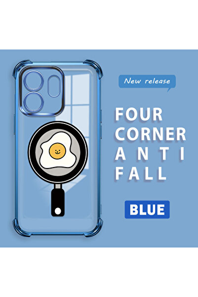 ucuc حافظة حماية من السيليكون الشفاف المتوافقة مع هاتف Infinix Smart 9 بنمط مموج