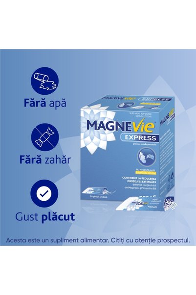 SANOFİ MagneVie Express, 150 mg magneziu + 0,7 mg vitamina B6, 20 pliculețe