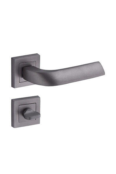 Nobel مقبض باب ماسيمو من التيتانيوم الطبيعي مع شارة مربعة للمرحاض