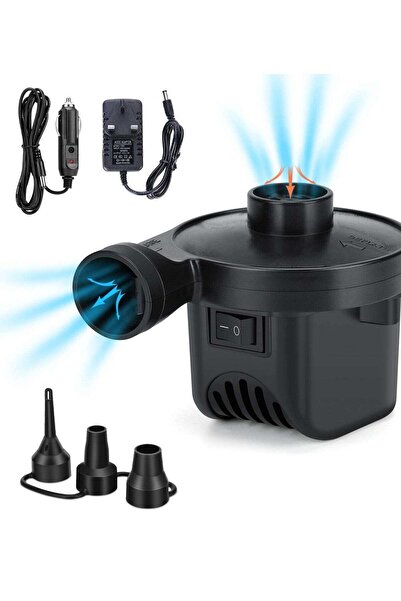 Generic Electric Air Pump Portable Quick-Fill Air Pump with 3 Nozzles 220V AC...