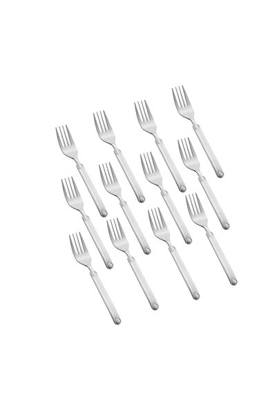 casa rosa 12-Piece Stainless Steel dessert fork Set Silver