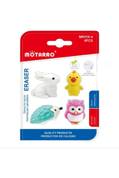 MOTARRO ممحاة مزخرفة على شكل حيوانات MK018-4، ممحاة لطيفة للأطفال، للمدرسة، و...