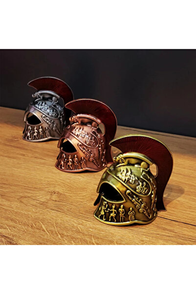 Epilons Casca de cavaler decorativa din metal