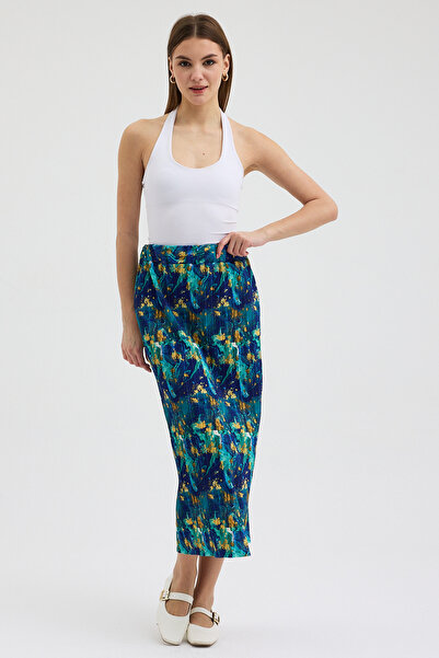 MAK PLEAT Kadın Pliseli Rahat Kesim Etek