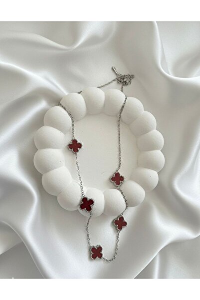 Sernura Aksesuar Bordo Van Cleef Kolye