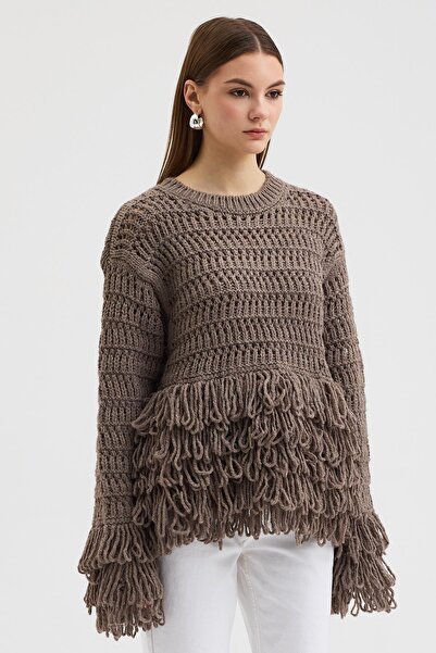 Lijuri Tassel Detailed Knitted Sweater 1391