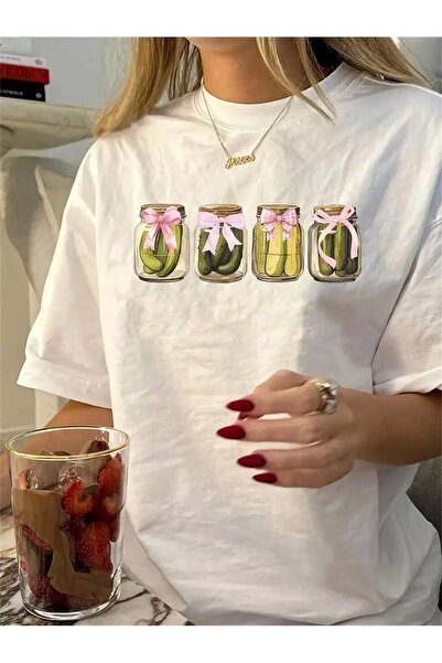 PENTHİLUS Unisex Turşu (Pickled Cucumber) Konserve Baskılı Kısa Kollu T-Shirt...