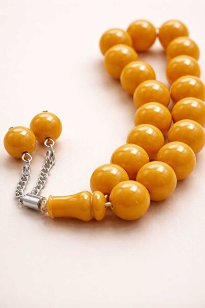 HASANHEDİYELİK Epoksi Tesbih – Turuncu Renk – Metal Püsküllü