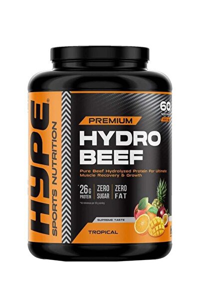 Hype مسحوق بروتين لحم البقر الاستوائي 900 غرام | لتقوية العضلات ودعمها