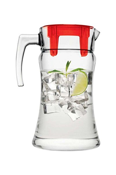 AVCI HOME MAKER Pasabahce Azur Jug With Lid Clear/Red